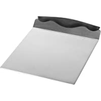 COM-FOUR® Deslizador de pizza de acero inoxidable - Bandeja elevadora de pasteles con mango de plástico - Levantador de…